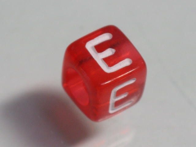 TOKO-BEADS P001-2-E Alphabet (E) 6mm P001-2-E アルファベット（E） 6mm Asian bead & African bead  Handmade,Lampeork,bead,asia,india,ethnic,parts,accessory,beads とんぼ玉,ビーズ,トンボ玉,アジア,インド,エスニック,手作り,パーツ,アクセサリー