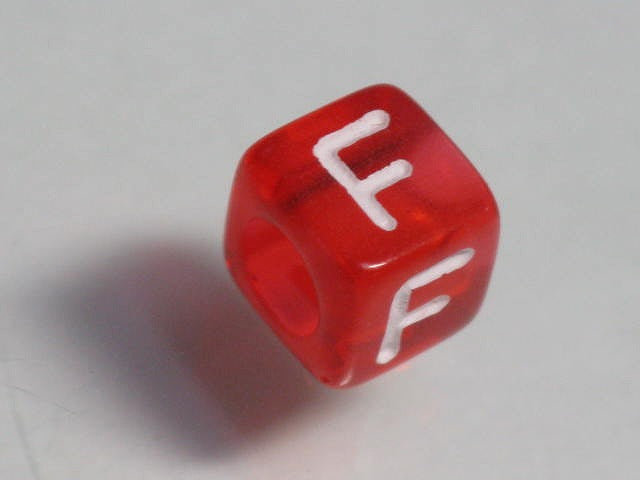 TOKO-BEADS P001-2-F Alphabet (F) 6mm P001-2-F アルファベット（F） 6mm Asian bead & African bead  Handmade,Lampeork,bead,asia,india,ethnic,parts,accessory,beads とんぼ玉,ビーズ,トンボ玉,アジア,インド,エスニック,手作り,パーツ,アクセサリー