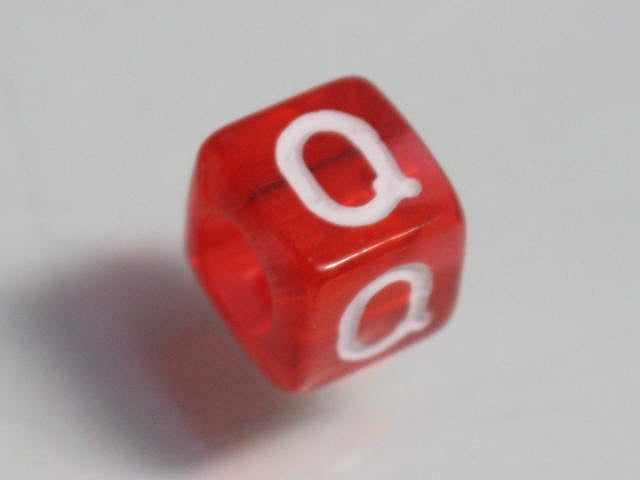 TOKO-BEADS P001-2-Q Alphabet (Q) 6mm P001-2-Q アルファベット（Q） 6mm Asian bead & African bead  Handmade,Lampeork,bead,asia,india,ethnic,parts,accessory,beads とんぼ玉,ビーズ,トンボ玉,アジア,インド,エスニック,手作り,パーツ,アクセサリー