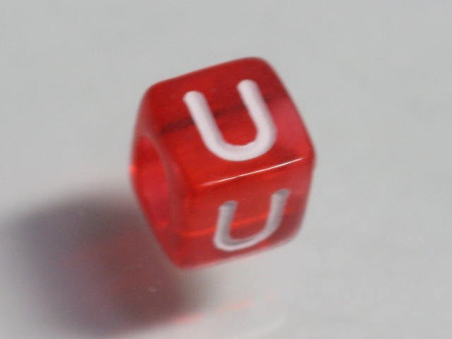 TOKO-BEADS P001-2-U Alphabet (U) 6mm P001-2-U アルファベット（U） 6mm Asian bead & African bead  Handmade,Lampeork,bead,asia,india,ethnic,parts,accessory,beads とんぼ玉,ビーズ,トンボ玉,アジア,インド,エスニック,手作り,パーツ,アクセサリー