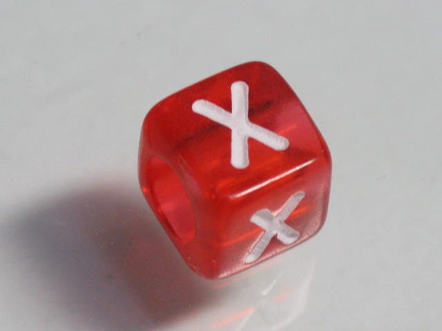 TOKO-BEADS P001-2-X Alphabet (X) 6mm P001-2-X アルファベット（X） 6mm Asian bead & African bead  Handmade,Lampeork,bead,asia,india,ethnic,parts,accessory,beads とんぼ玉,ビーズ,トンボ玉,アジア,インド,エスニック,手作り,パーツ,アクセサリー