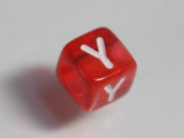 TOKO-BEADS P001-2-Y Alphabet (Y) 6mm P001-2-Y アルファベット（Y） 6mm Asian bead & African bead  Handmade,Lampeork,bead,asia,india,ethnic,parts,accessory,beads とんぼ玉,ビーズ,トンボ玉,アジア,インド,エスニック,手作り,パーツ,アクセサリー