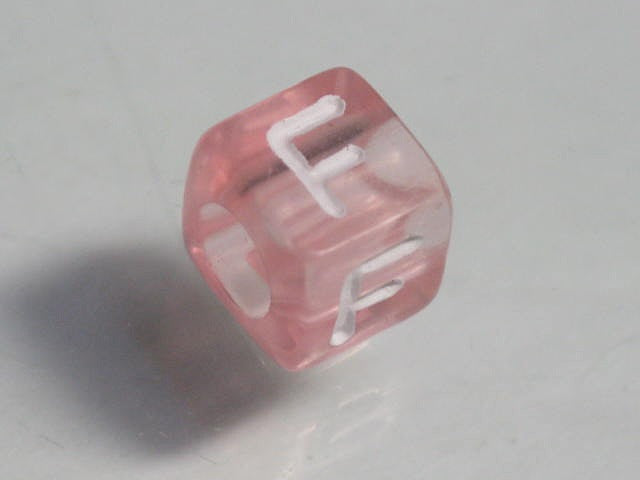 TOKO-BEADS P001-3-F Alphabet (F) 6mm P001-3-F アルファベット（F） 6mm Asian bead & African bead  Handmade,Lampeork,bead,asia,india,ethnic,parts,accessory,beads とんぼ玉,ビーズ,トンボ玉,アジア,インド,エスニック,手作り,パーツ,アクセサリー
