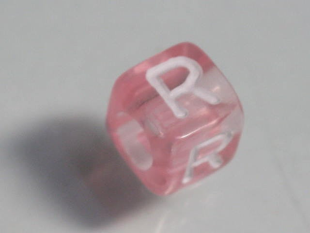 TOKO-BEADS P001-3-R Alphabet (R) 6mm P001-3-R アルファベット（R） 6mm Asian bead & African bead  Handmade,Lampeork,bead,asia,india,ethnic,parts,accessory,beads とんぼ玉,ビーズ,トンボ玉,アジア,インド,エスニック,手作り,パーツ,アクセサリー
