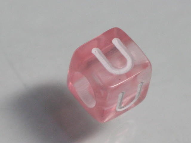 TOKO-BEADS P001-3-U Alphabet (U) 6mm P001-3-U アルファベット（U） 6mm Asian bead & African bead  Handmade,Lampeork,bead,asia,india,ethnic,parts,accessory,beads とんぼ玉,ビーズ,トンボ玉,アジア,インド,エスニック,手作り,パーツ,アクセサリー