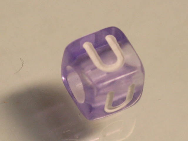 TOKO-BEADS P001-4-U Alphabet (U) 6mm P001-4-U アルファベット（U） 6mm Asian bead & African bead  Handmade,Lampeork,bead,asia,india,ethnic,parts,accessory,beads とんぼ玉,ビーズ,トンボ玉,アジア,インド,エスニック,手作り,パーツ,アクセサリー