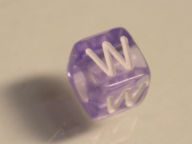 TOKO-BEADS P001-4-W Alphabet (W) 6mm P001-4-W アルファベット（W） 6mm Asian bead & African bead  Handmade,Lampeork,bead,asia,india,ethnic,parts,accessory,beads とんぼ玉,ビーズ,トンボ玉,アジア,インド,エスニック,手作り,パーツ,アクセサリー