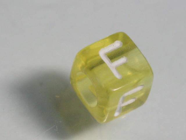 TOKO-BEADS P001-5-F Alphabet (F) 6mm P001-5-F アルファベット（F） 6mm Asian bead & African bead  Handmade,Lampeork,bead,asia,india,ethnic,parts,accessory,beads とんぼ玉,ビーズ,トンボ玉,アジア,インド,エスニック,手作り,パーツ,アクセサリー