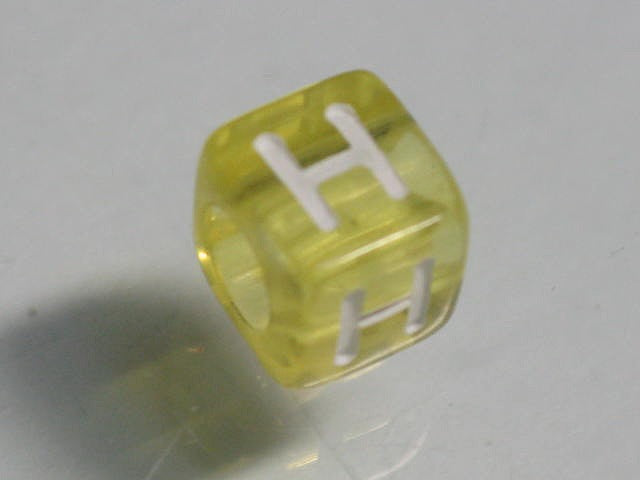 TOKO-BEADS P001-5-H Alphabet (H) 6mm P001-5-H アルファベット（H） 6mm Asian bead & African bead  Handmade,Lampeork,bead,asia,india,ethnic,parts,accessory,beads とんぼ玉,ビーズ,トンボ玉,アジア,インド,エスニック,手作り,パーツ,アクセサリー