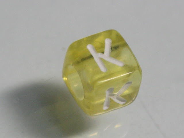 TOKO-BEADS P001-5-K Alphabet (K) 6mm P001-5-K アルファベット（K） 6mm Asian bead & African bead  Handmade,Lampeork,bead,asia,india,ethnic,parts,accessory,beads とんぼ玉,ビーズ,トンボ玉,アジア,インド,エスニック,手作り,パーツ,アクセサリー