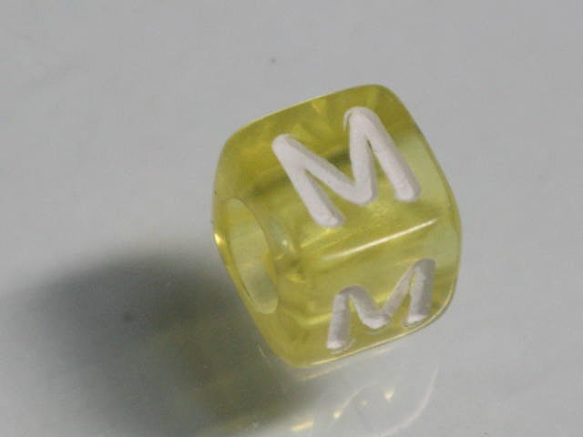 TOKO-BEADS P001-5-M Alphabet (M) 6mm P001-5-M アルファベット（M） 6mm Asian bead & African bead  Handmade,Lampeork,bead,asia,india,ethnic,parts,accessory,beads とんぼ玉,ビーズ,トンボ玉,アジア,インド,エスニック,手作り,パーツ,アクセサリー