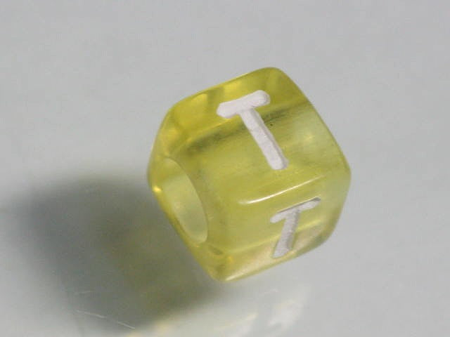 TOKO-BEADS P001-5-T Alphabet (T) 6mm P001-5-T アルファベット（T） 6mm Asian bead & African bead  Handmade,Lampeork,bead,asia,india,ethnic,parts,accessory,beads とんぼ玉,ビーズ,トンボ玉,アジア,インド,エスニック,手作り,パーツ,アクセサリー