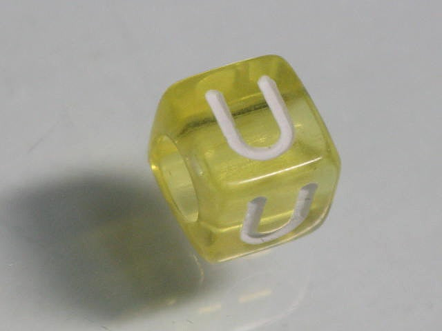 TOKO-BEADS P001-5-U Alphabet (U) 6mm P001-5-U アルファベット（U） 6mm Asian bead & African bead  Handmade,Lampeork,bead,asia,india,ethnic,parts,accessory,beads とんぼ玉,ビーズ,トンボ玉,アジア,インド,エスニック,手作り,パーツ,アクセサリー