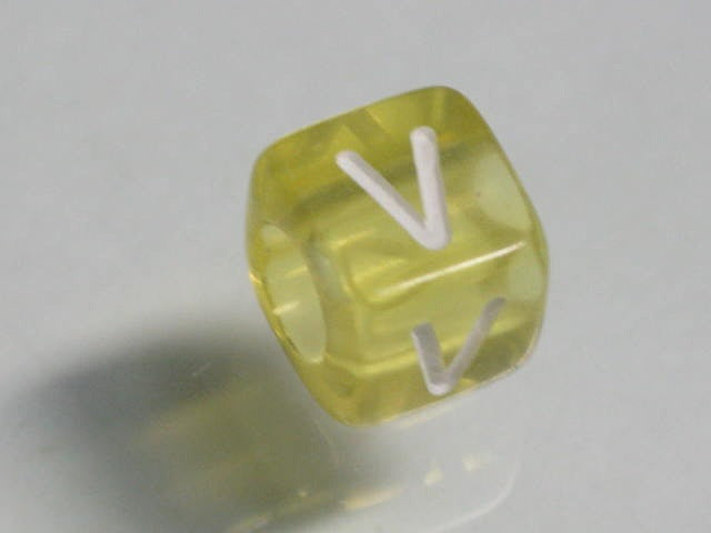 TOKO-BEADS P001-5-V Alphabet (V) 6mm P001-5-V アルファベット（V） 6mm Asian bead & African bead  Handmade,Lampeork,bead,asia,india,ethnic,parts,accessory,beads とんぼ玉,ビーズ,トンボ玉,アジア,インド,エスニック,手作り,パーツ,アクセサリー
