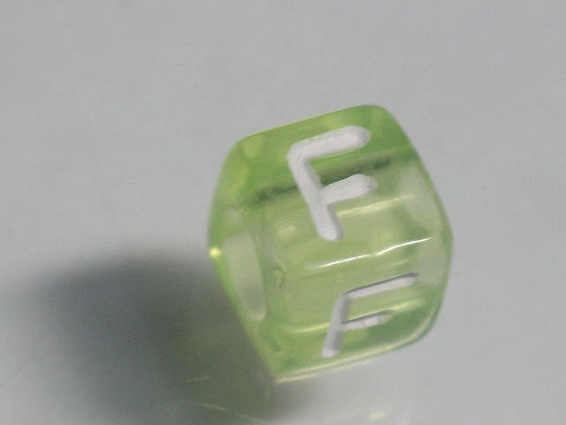 TOKO-BEADS P001-6-F Alphabet (F) 6mm P001-6-F アルファベット（F） 6mm Asian bead & African bead  Handmade,Lampeork,bead,asia,india,ethnic,parts,accessory,beads とんぼ玉,ビーズ,トンボ玉,アジア,インド,エスニック,手作り,パーツ,アクセサリー