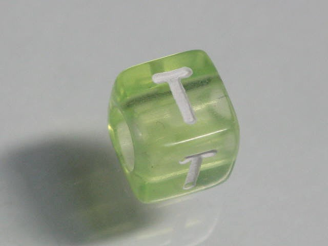 TOKO-BEADS P001-6-T Alphabet (T) 6mm P001-6-T アルファベット（T） 6mm Asian bead & African bead  Handmade,Lampeork,bead,asia,india,ethnic,parts,accessory,beads とんぼ玉,ビーズ,トンボ玉,アジア,インド,エスニック,手作り,パーツ,アクセサリー