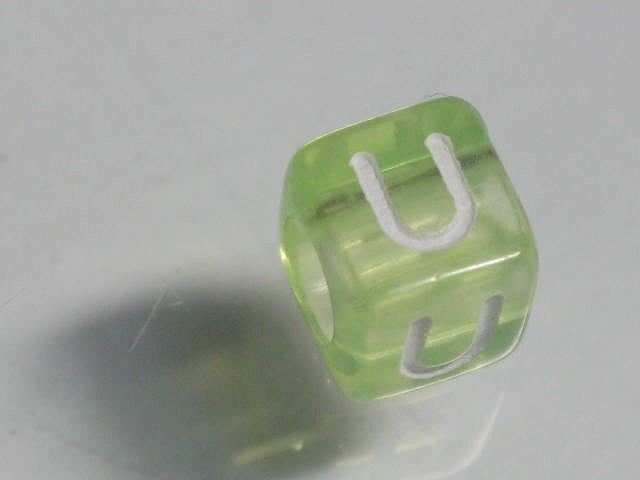 TOKO-BEADS P001-6-U Alphabet (U) 6mm P001-6-U アルファベット（U） 6mm Asian bead & African bead  Handmade,Lampeork,bead,asia,india,ethnic,parts,accessory,beads とんぼ玉,ビーズ,トンボ玉,アジア,インド,エスニック,手作り,パーツ,アクセサリー