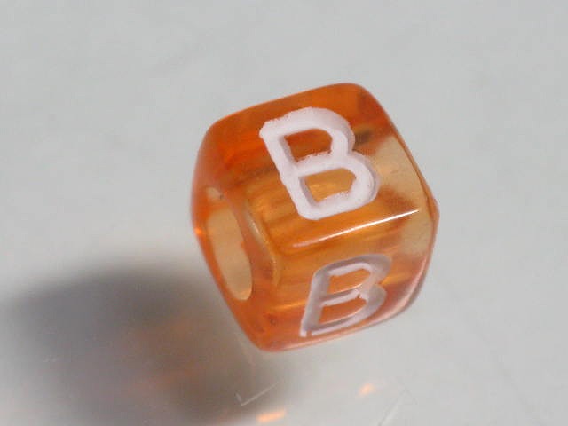 TOKO-BEADS P001-7-B Alphabet (B) 6mm P001-7-B アルファベット（B） 6mm Asian bead & African bead  Handmade,Lampeork,bead,asia,india,ethnic,parts,accessory,beads とんぼ玉,ビーズ,トンボ玉,アジア,インド,エスニック,手作り,パーツ,アクセサリー