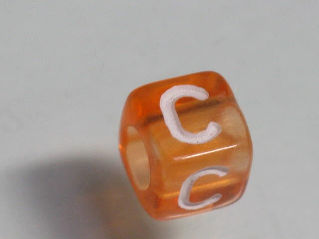 TOKO-BEADS P001-7-C Alphabet (C) 6mm P001-7-C アルファベット（C） 6mm Asian bead & African bead  Handmade,Lampeork,bead,asia,india,ethnic,parts,accessory,beads とんぼ玉,ビーズ,トンボ玉,アジア,インド,エスニック,手作り,パーツ,アクセサリー