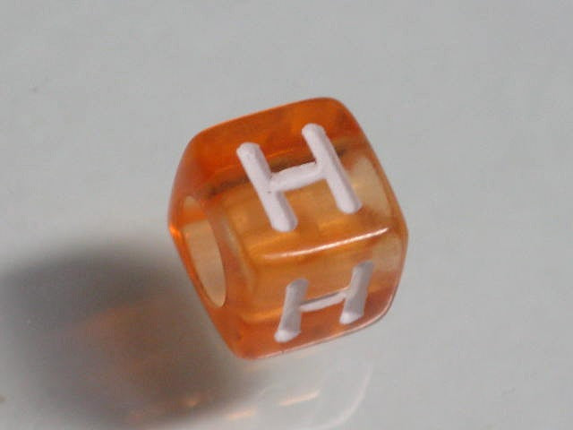 TOKO-BEADS P001-7-H Alphabet (H) 6mm P001-7-H アルファベット（H） 6mm Asian bead & African bead  Handmade,Lampeork,bead,asia,india,ethnic,parts,accessory,beads とんぼ玉,ビーズ,トンボ玉,アジア,インド,エスニック,手作り,パーツ,アクセサリー