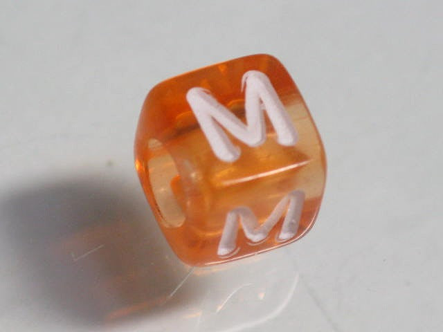 TOKO-BEADS P001-7-M Alphabet (M) 6mm P001-7-M アルファベット（M） 6mm Asian bead & African bead  Handmade,Lampeork,bead,asia,india,ethnic,parts,accessory,beads とんぼ玉,ビーズ,トンボ玉,アジア,インド,エスニック,手作り,パーツ,アクセサリー