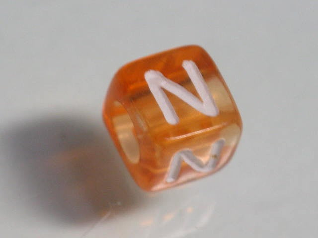 TOKO-BEADS P001-7-N Alphabet (N) 6mm P001-7-N アルファベット（N） 6mm Asian bead & African bead  Handmade,Lampeork,bead,asia,india,ethnic,parts,accessory,beads とんぼ玉,ビーズ,トンボ玉,アジア,インド,エスニック,手作り,パーツ,アクセサリー