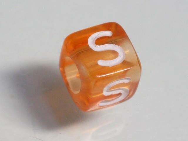 TOKO-BEADS P001-7-S Alphabet (S) 6mm P001-7-S アルファベット（S） 6mm Asian bead & African bead  Handmade,Lampeork,bead,asia,india,ethnic,parts,accessory,beads とんぼ玉,ビーズ,トンボ玉,アジア,インド,エスニック,手作り,パーツ,アクセサリー