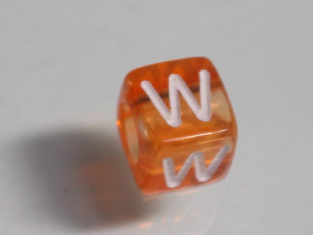TOKO-BEADS P001-7-W Alphabet (W) 6mm P001-7-W アルファベット（W） 6mm Asian bead & African bead  Handmade,Lampeork,bead,asia,india,ethnic,parts,accessory,beads とんぼ玉,ビーズ,トンボ玉,アジア,インド,エスニック,手作り,パーツ,アクセサリー