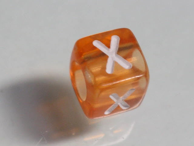 TOKO-BEADS P001-7-X Alphabet (X) 6mm P001-7-X アルファベット（X） 6mm Asian bead & African bead  Handmade,Lampeork,bead,asia,india,ethnic,parts,accessory,beads とんぼ玉,ビーズ,トンボ玉,アジア,インド,エスニック,手作り,パーツ,アクセサリー