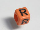 TOKO-BEADS P002-2-R Alphabet (R) 6mm P002-2-R アルファベット（R） 6mm Asian bead & African bead  Handmade,Lampeork,bead,asia,india,ethnic,parts,accessory,beads とんぼ玉,ビーズ,トンボ玉,アジア,インド,エスニック,手作り,パーツ,アクセサリー