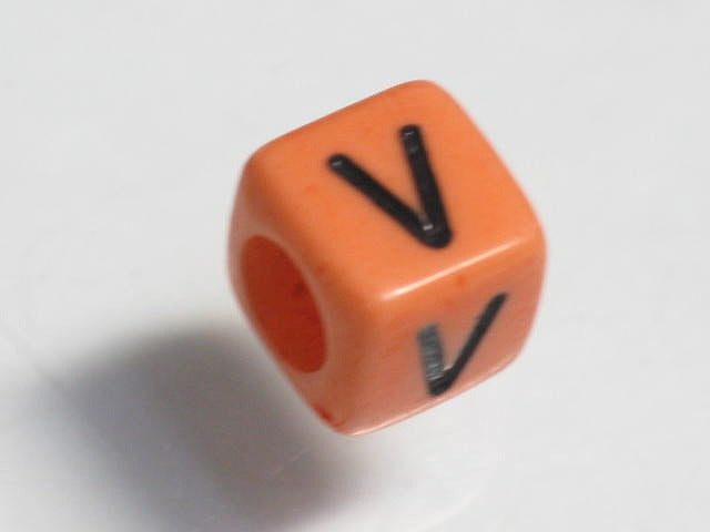 TOKO-BEADS P002-2-V Alphabet (V) 6mm P002-2-V アルファベット（V） 6mm Asian bead & African bead  Handmade,Lampeork,bead,asia,india,ethnic,parts,accessory,beads とんぼ玉,ビーズ,トンボ玉,アジア,インド,エスニック,手作り,パーツ,アクセサリー