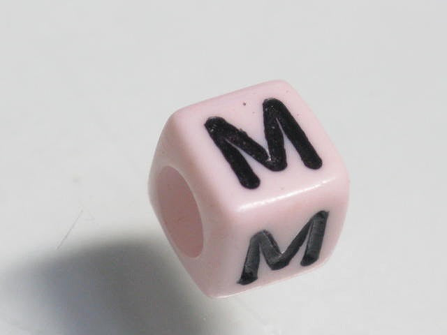 TOKO-BEADS P002-3-M Alphabet (M) 6mm P002-3-M アルファベット（M） 6mm Asian bead & African bead  Handmade,Lampeork,bead,asia,india,ethnic,parts,accessory,beads とんぼ玉,ビーズ,トンボ玉,アジア,インド,エスニック,手作り,パーツ,アクセサリー