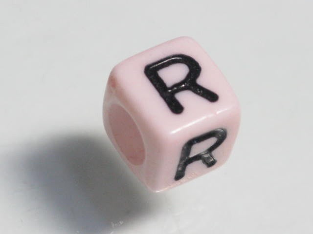 TOKO-BEADS P002-3-R Alphabet (R) 6mm P002-3-R アルファベット（R） 6mm Asian bead & African bead  Handmade,Lampeork,bead,asia,india,ethnic,parts,accessory,beads とんぼ玉,ビーズ,トンボ玉,アジア,インド,エスニック,手作り,パーツ,アクセサリー