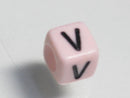 TOKO-BEADS P002-3-V Alphabet (V) 6mm P002-3-V アルファベット（V） 6mm Asian bead & African bead  Handmade,Lampeork,bead,asia,india,ethnic,parts,accessory,beads とんぼ玉,ビーズ,トンボ玉,アジア,インド,エスニック,手作り,パーツ,アクセサリー