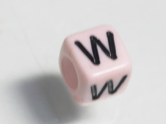 TOKO-BEADS P002-3-W Alphabet (W) 6mm P002-3-W アルファベット（W） 6mm Asian bead & African bead  Handmade,Lampeork,bead,asia,india,ethnic,parts,accessory,beads とんぼ玉,ビーズ,トンボ玉,アジア,インド,エスニック,手作り,パーツ,アクセサリー