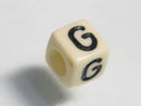 TOKO-BEADS P002-4-G Alphabet (G) 6mm P002-4-G アルファベット（G） 6mm Asian bead & African bead  Handmade,Lampeork,bead,asia,india,ethnic,parts,accessory,beads とんぼ玉,ビーズ,トンボ玉,アジア,インド,エスニック,手作り,パーツ,アクセサリー
