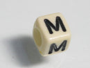 TOKO-BEADS P002-4-M Alphabet (M) 6mm P002-4-M アルファベット（M） 6mm Asian bead & African bead  Handmade,Lampeork,bead,asia,india,ethnic,parts,accessory,beads とんぼ玉,ビーズ,トンボ玉,アジア,インド,エスニック,手作り,パーツ,アクセサリー