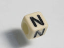 TOKO-BEADS P002-4-N Alphabet (N) 6mm P002-4-N アルファベット（N） 6mm Asian bead & African bead  Handmade,Lampeork,bead,asia,india,ethnic,parts,accessory,beads とんぼ玉,ビーズ,トンボ玉,アジア,インド,エスニック,手作り,パーツ,アクセサリー
