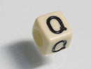 TOKO-BEADS P002-4-Q Alphabet (Q) 6mm P002-4-Q アルファベット（Q） 6mm Asian bead & African bead  Handmade,Lampeork,bead,asia,india,ethnic,parts,accessory,beads とんぼ玉,ビーズ,トンボ玉,アジア,インド,エスニック,手作り,パーツ,アクセサリー
