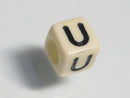TOKO-BEADS P002-4-U Alphabet (U) 6mm P002-4-U アルファベット（U） 6mm Asian bead & African bead  Handmade,Lampeork,bead,asia,india,ethnic,parts,accessory,beads とんぼ玉,ビーズ,トンボ玉,アジア,インド,エスニック,手作り,パーツ,アクセサリー