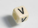 TOKO-BEADS P002-4-V Alphabet (V) 6mm P002-4-V アルファベット（V） 6mm Asian bead & African bead  Handmade,Lampeork,bead,asia,india,ethnic,parts,accessory,beads とんぼ玉,ビーズ,トンボ玉,アジア,インド,エスニック,手作り,パーツ,アクセサリー