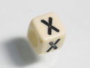 TOKO-BEADS P002-4-X Alphabet (X) 6mm P002-4-X アルファベット（X） 6mm Asian bead & African bead  Handmade,Lampeork,bead,asia,india,ethnic,parts,accessory,beads とんぼ玉,ビーズ,トンボ玉,アジア,インド,エスニック,手作り,パーツ,アクセサリー