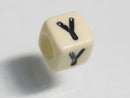 TOKO-BEADS P002-4-Y Alphabet (Y) 6mm P002-4-Y アルファベット（Y） 6mm Asian bead & African bead  Handmade,Lampeork,bead,asia,india,ethnic,parts,accessory,beads とんぼ玉,ビーズ,トンボ玉,アジア,インド,エスニック,手作り,パーツ,アクセサリー