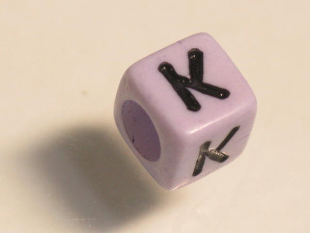 TOKO-BEADS P002-5-K Alphabet (K) 6mm P002-5-K アルファベット（K） 6mm Asian bead & African bead  Handmade,Lampeork,bead,asia,india,ethnic,parts,accessory,beads とんぼ玉,ビーズ,トンボ玉,アジア,インド,エスニック,手作り,パーツ,アクセサリー