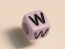 TOKO-BEADS P002-5-W Alphabet (W) 6mm P002-5-W アルファベット（W） 6mm Asian bead & African bead  Handmade,Lampeork,bead,asia,india,ethnic,parts,accessory,beads とんぼ玉,ビーズ,トンボ玉,アジア,インド,エスニック,手作り,パーツ,アクセサリー