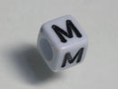 TOKO-BEADS P002-6-M Alphabet (M) 6mm P002-6-M アルファベット（M） 6mm Asian bead & African bead  Handmade,Lampeork,bead,asia,india,ethnic,parts,accessory,beads とんぼ玉,ビーズ,トンボ玉,アジア,インド,エスニック,手作り,パーツ,アクセサリー