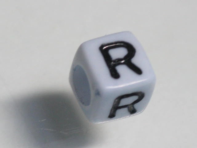 TOKO-BEADS P002-6-R Alphabet (R) 6mm P002-6-R アルファベット（R） 6mm Asian bead & African bead  Handmade,Lampeork,bead,asia,india,ethnic,parts,accessory,beads とんぼ玉,ビーズ,トンボ玉,アジア,インド,エスニック,手作り,パーツ,アクセサリー