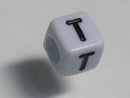 TOKO-BEADS P002-6-T Alphabet (T) 6mm P002-6-T アルファベット（T） 6mm Asian bead & African bead  Handmade,Lampeork,bead,asia,india,ethnic,parts,accessory,beads とんぼ玉,ビーズ,トンボ玉,アジア,インド,エスニック,手作り,パーツ,アクセサリー
