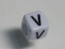 TOKO-BEADS P002-6-V Alphabet (V) 6mm P002-6-V アルファベット（V） 6mm Asian bead & African bead  Handmade,Lampeork,bead,asia,india,ethnic,parts,accessory,beads とんぼ玉,ビーズ,トンボ玉,アジア,インド,エスニック,手作り,パーツ,アクセサリー