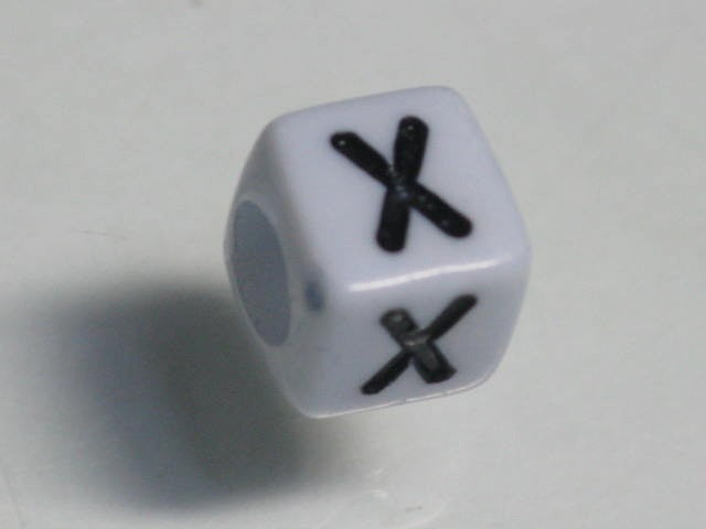 TOKO-BEADS P002-6-X Alphabet (X) 6mm P002-6-X アルファベット（X） 6mm Asian bead & African bead  Handmade,Lampeork,bead,asia,india,ethnic,parts,accessory,beads とんぼ玉,ビーズ,トンボ玉,アジア,インド,エスニック,手作り,パーツ,アクセサリー